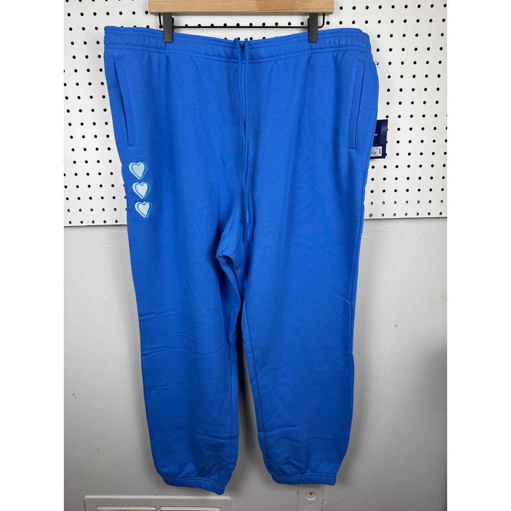 Roller Rabbit Target Womens 1X Blue Heart Embroidered Sweatpants Joggers NWT